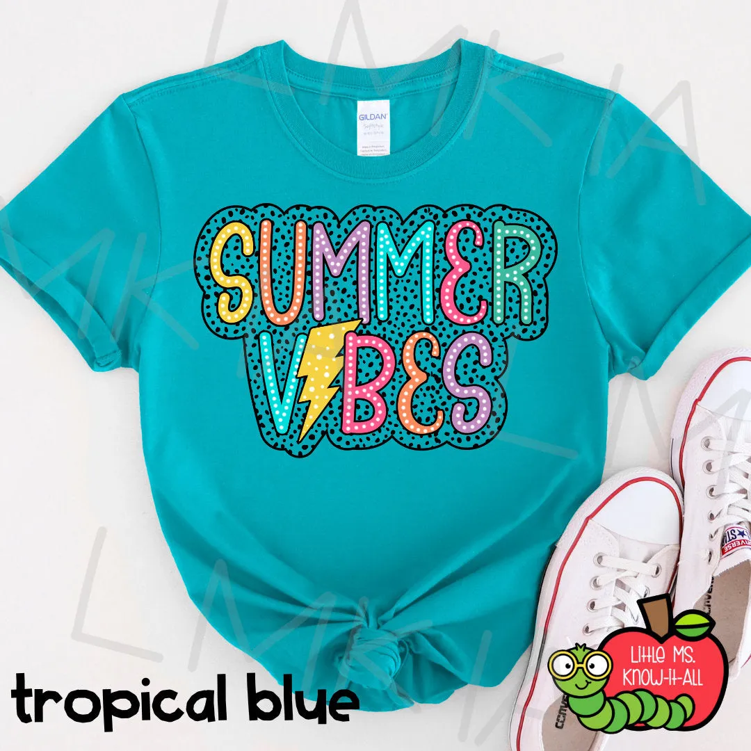 Summer Vibes Dalmatian Summer Teacher Shirt